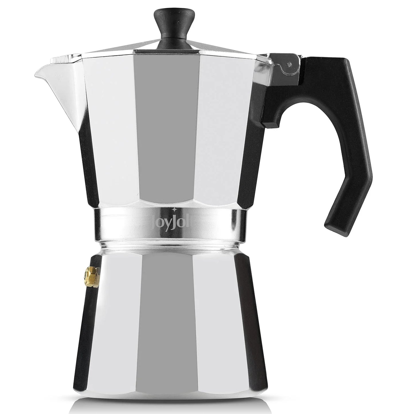 Italian Moka Pot Stovetop Aluminum Espresso Maker [6 Cup]- Silver