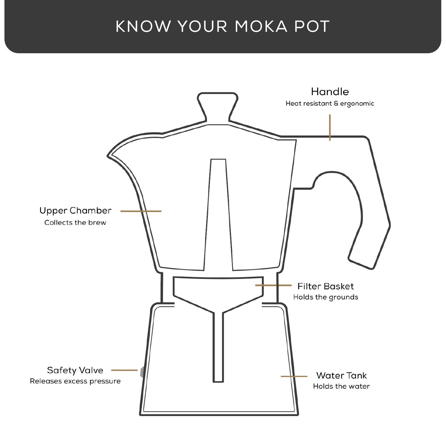 Italian Moka Pot Stovetop Aluminum Espresso Maker [6 Cup]- Silver